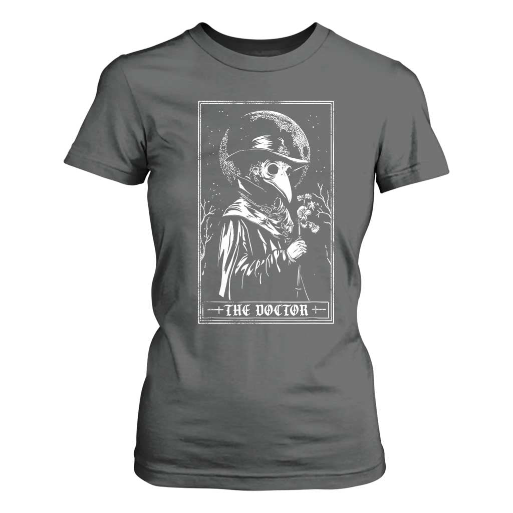 Plague Doctor Tarot Card T Shirt For Women Horror Death Occult Satanic TS11 Dark Heather Print Your Wear