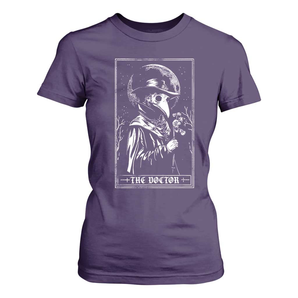 Plague Doctor Tarot Card T Shirt For Women Horror Death Occult Satanic TS11 Purple Print Your Wear