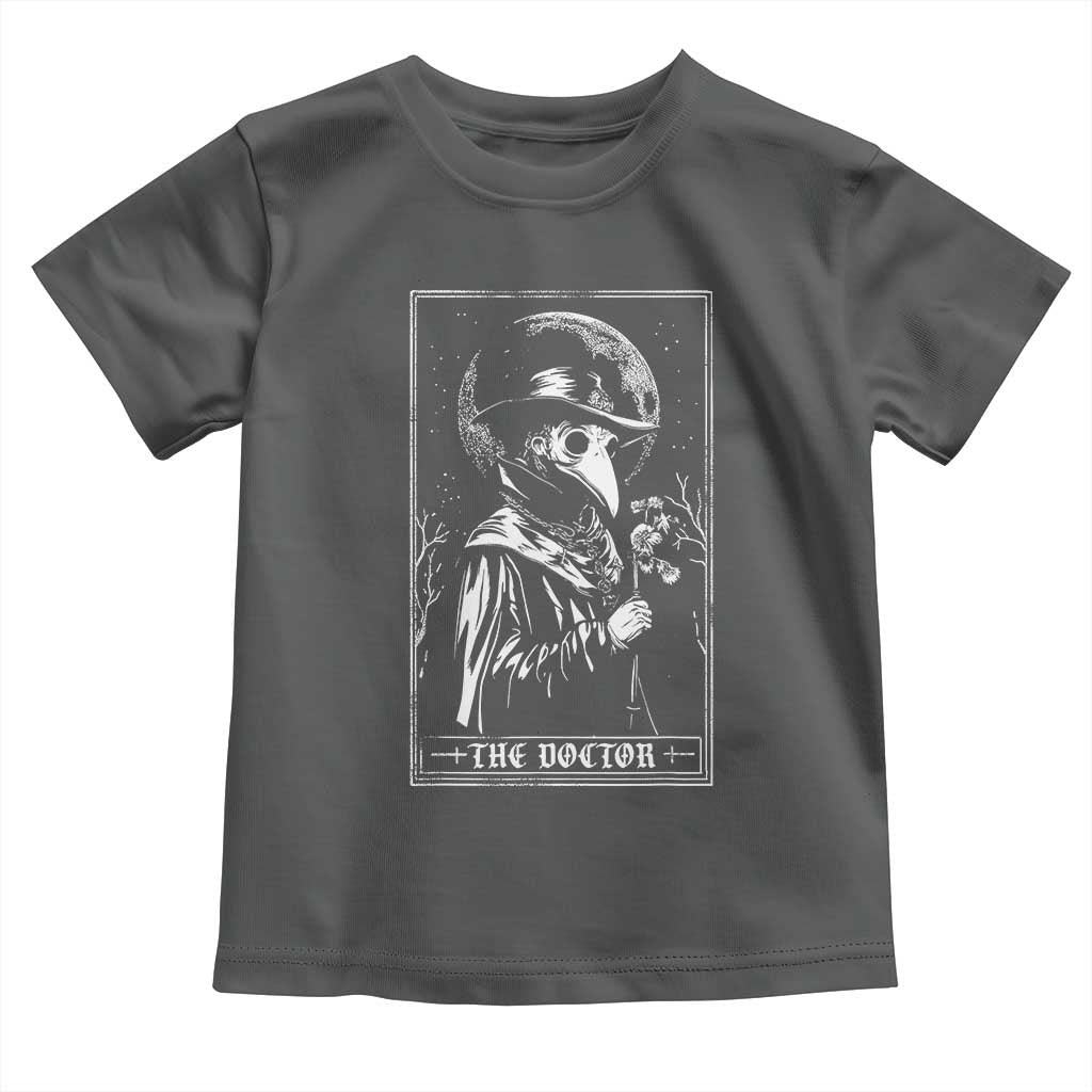 Plague Doctor Tarot Card Toddler T Shirt Horror Death Occult Satanic TS11 Dark Heather Print Your Wear