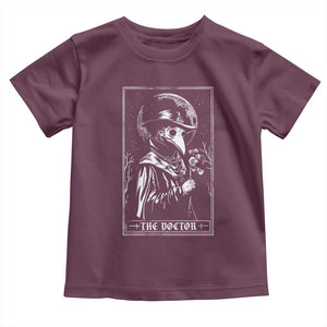 Plague Doctor Tarot Card Toddler T Shirt Horror Death Occult Satanic TS11 Maroon Print Your Wear