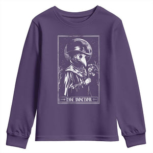 Plague Doctor Tarot Card Youth Sweatshirt Horror Death Occult Satanic TS11 Purple Print Your Wear