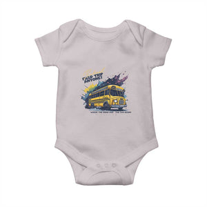 School Field Trip Anyone Baby Onesie School Bus Teacher TS11 Ice Gray Print Your Wear