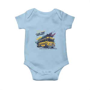 School Field Trip Anyone Baby Onesie School Bus Teacher TS11 Light Blue Print Your Wear