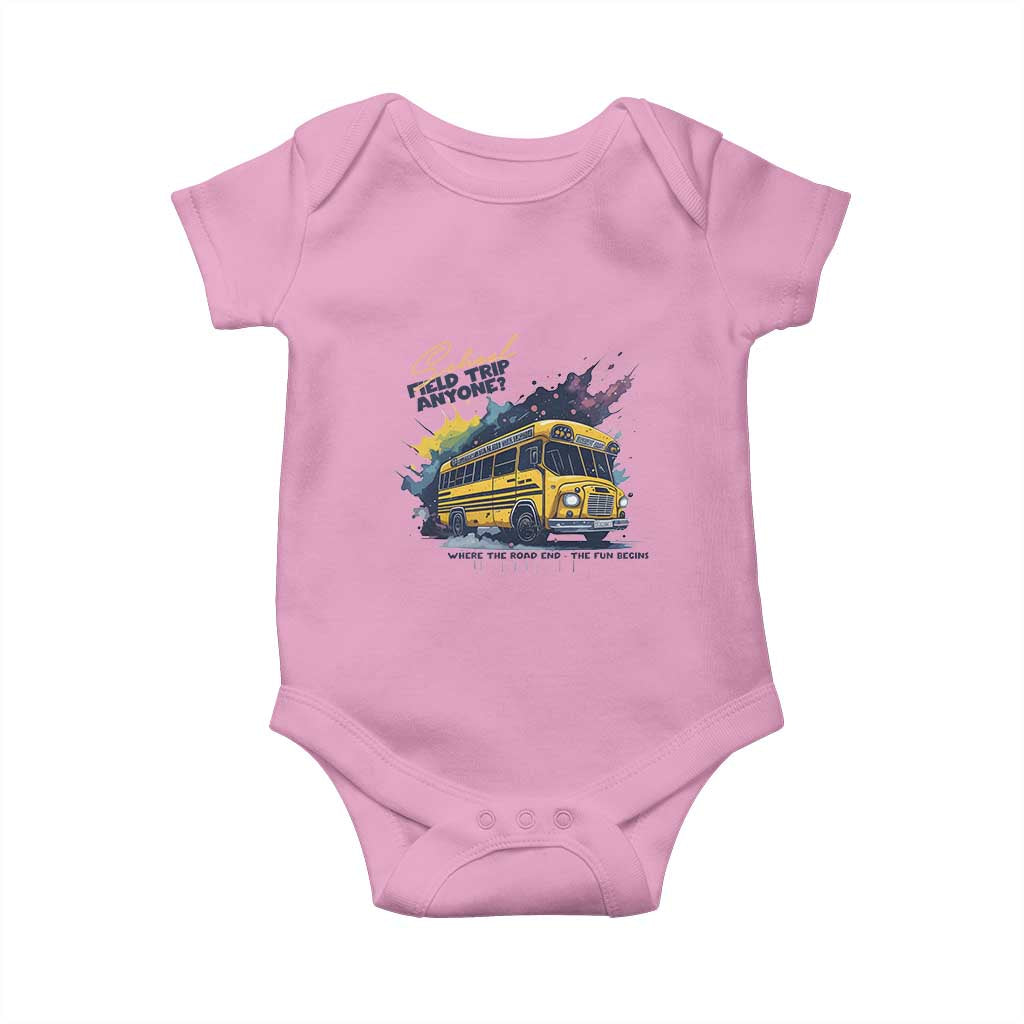 School Field Trip Anyone Baby Onesie School Bus Teacher TS11 Light Pink Print Your Wear