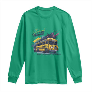School Field Trip Anyone Long Sleeve Shirt School Bus Teacher TS11 Irish Green Print Your Wear