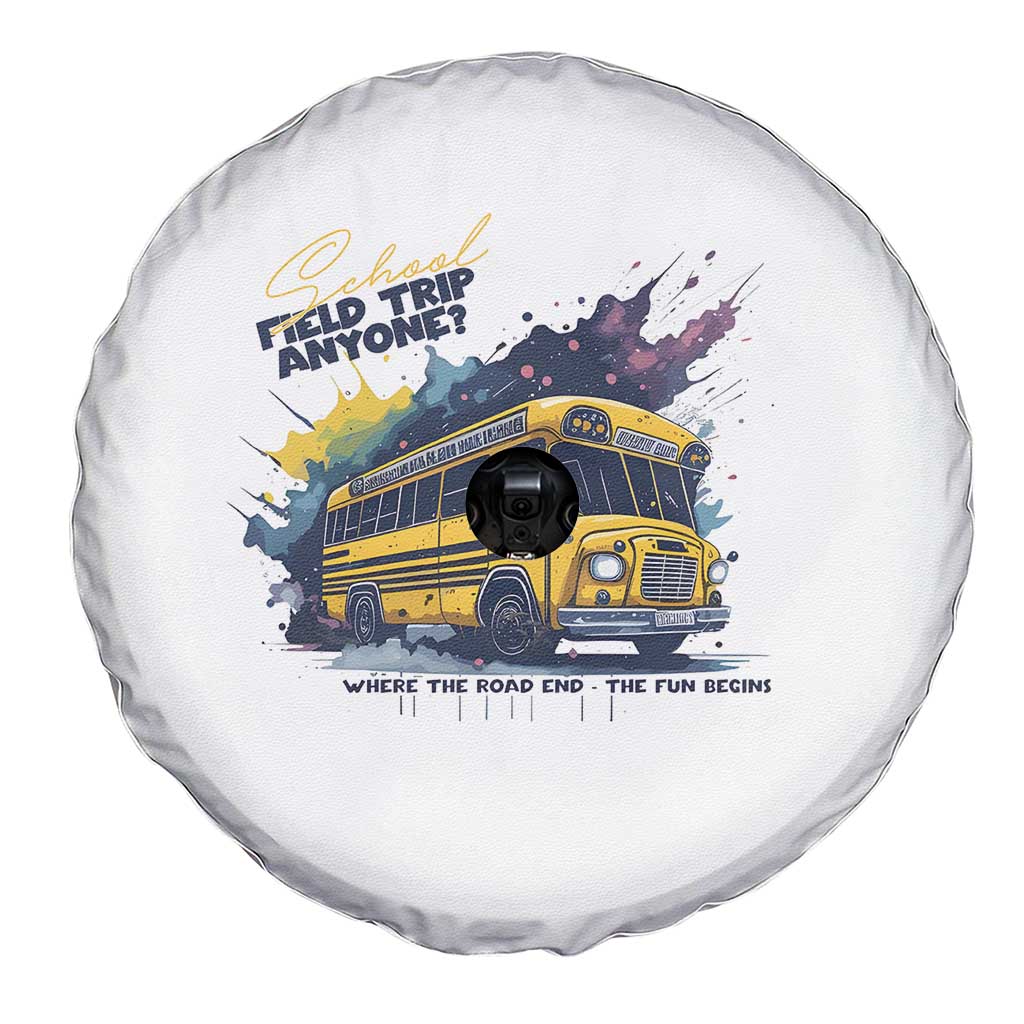 School Field Trip Anyone Spare Tire Cover School Bus Teacher TS11 Print Your Wear