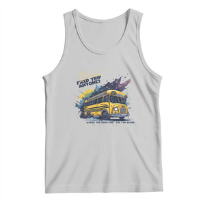 School Field Trip Anyone Tank Top School Bus Teacher TS11 Ash Print Your Wear