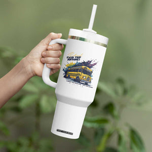 School Field Trip Anyone Tumbler With Handle School Bus Teacher TS11 Print Your Wear