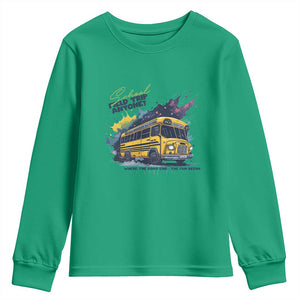 School Field Trip Anyone Youth Sweatshirt School Bus Teacher TS11 Irish Green Print Your Wear
