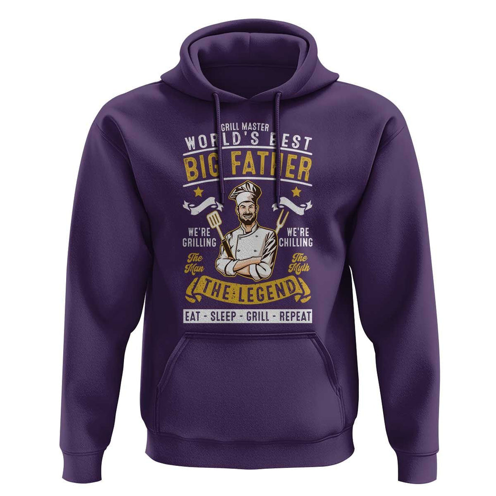 BBQ Father Hoodie Grill Master World's Best Big Father The Man The Myth The Legend Father's Day TS11 Purple Print Your Wear