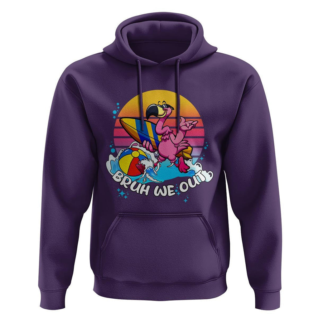 Funny Summer Vacation Hoodie Bruh We Out Happy Last Day Of School TS11 Purple Print Your Wear