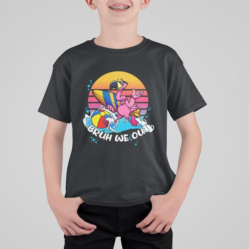 Funny Summer Vacation T Shirt For Kid Bruh We Out Happy Last Day Of School TS11 Black Print Your Wear