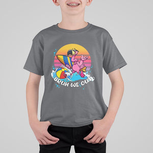 Funny Summer Vacation T Shirt For Kid Bruh We Out Happy Last Day Of School TS11 Charcoal Print Your Wear