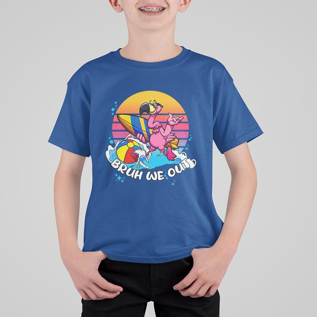 Funny Summer Vacation T Shirt For Kid Bruh We Out Happy Last Day Of School TS11 Royal Blue Print Your Wear