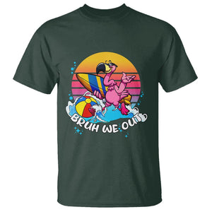 Funny Summer Vacation T Shirt Bruh We Out Happy Last Day Of School TS11 Dark Forest Green Print Your Wear