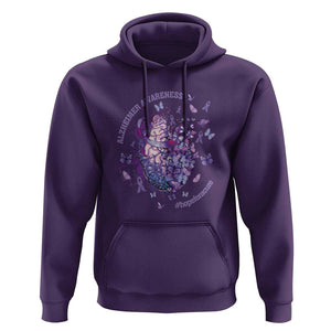 Alzheimer Supporter Hoodie Alzheimer Awareness Hope For A Cure Flower TS11 Purple Print Your Wear