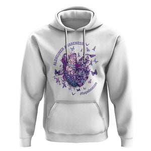 Alzheimer Supporter Hoodie Alzheimer Awareness Hope For A Cure Flower TS11 White Print Your Wear
