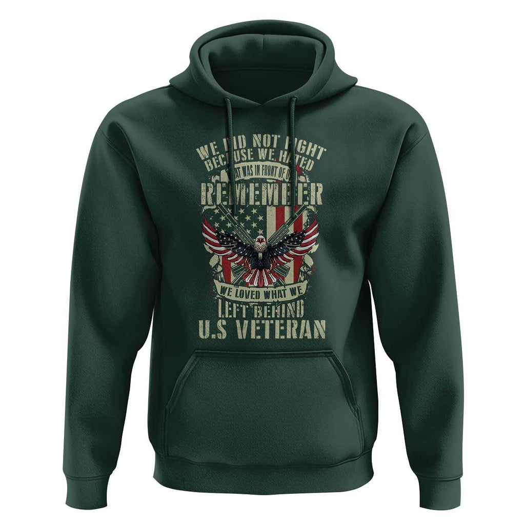 Memorial Day Hoodie Honor And Remeber Eagle TS11 Dark Forest Green Print Your Wear