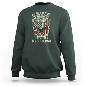 Memorial Day Sweatshirt Honor And Remeber Eagle TS11 Dark Forest Green Print Your Wear