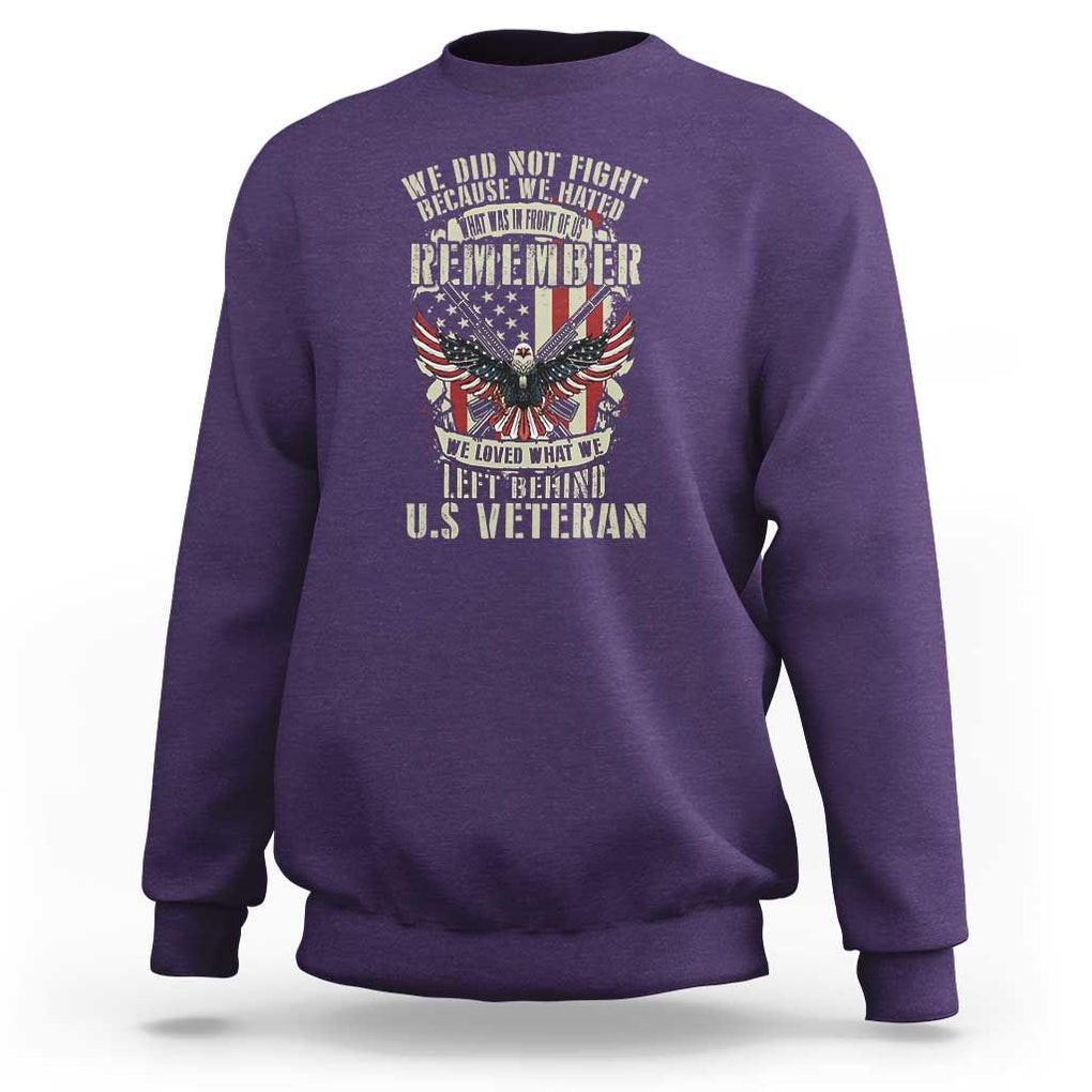 Memorial Day Sweatshirt Honor And Remeber Eagle TS11 Purple Print Your Wear