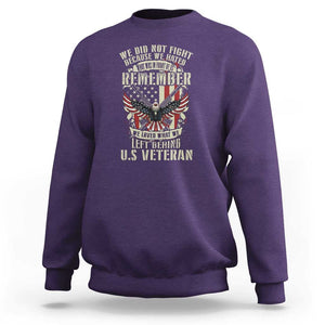 Memorial Day Sweatshirt Honor And Remeber Eagle TS11 Purple Print Your Wear