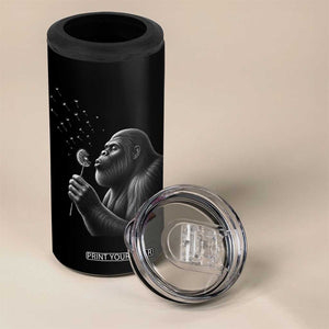 Bigfoot Blowing Dandelion 4 in 1 Can Cooler Tumbler Funny Sasquatch Making A Wish TS11 Print Your Wear