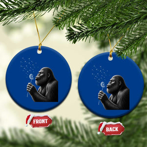 Bigfoot Blowing Dandelion Ceramic Ornament Funny Sasquatch Making A Wish TS11 1pc Blue Print Your Wear
