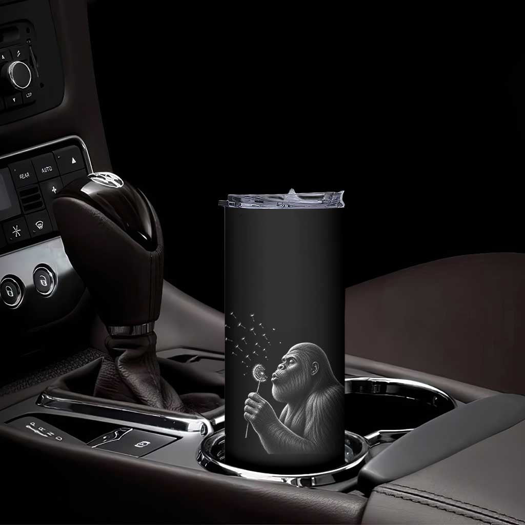 Bigfoot Blowing Dandelion Skinny Tumbler Funny Sasquatch Making A Wish TS11 Print Your Wear