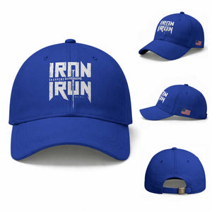 Iron Sharpens Iron Baseball Cap Christian Bible Scripture Gym Workout TS11 Baseball Cap Universal Fit Royal Blue Print Your Wear