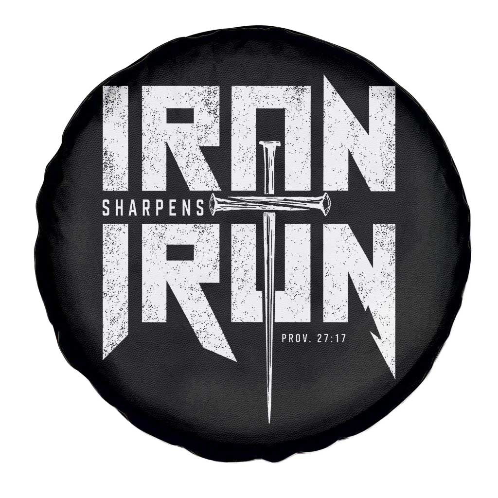 Iron Sharpens Iron Spare Tire Cover Christian Bible Scripture Gym Workout TS11 Print Your Wear