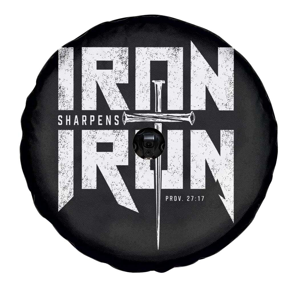 Iron Sharpens Iron Spare Tire Cover Christian Bible Scripture Gym Workout TS11 Print Your Wear