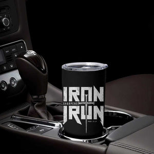 Iron Sharpens Iron Tumbler Cup Christian Bible Scripture Gym Workout TS11 Print Your Wear