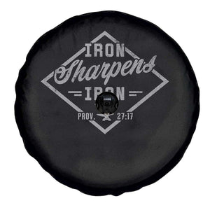 Iron Sharpens Iron Spare Tire Cover Christian Faith Scripture Nail Jesus Cross TS11 Print Your Wear
