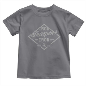 Iron Sharpens Iron Toddler T Shirt Christian Faith Scripture Nail Jesus Cross TS11 Charcoal Print Your Wear