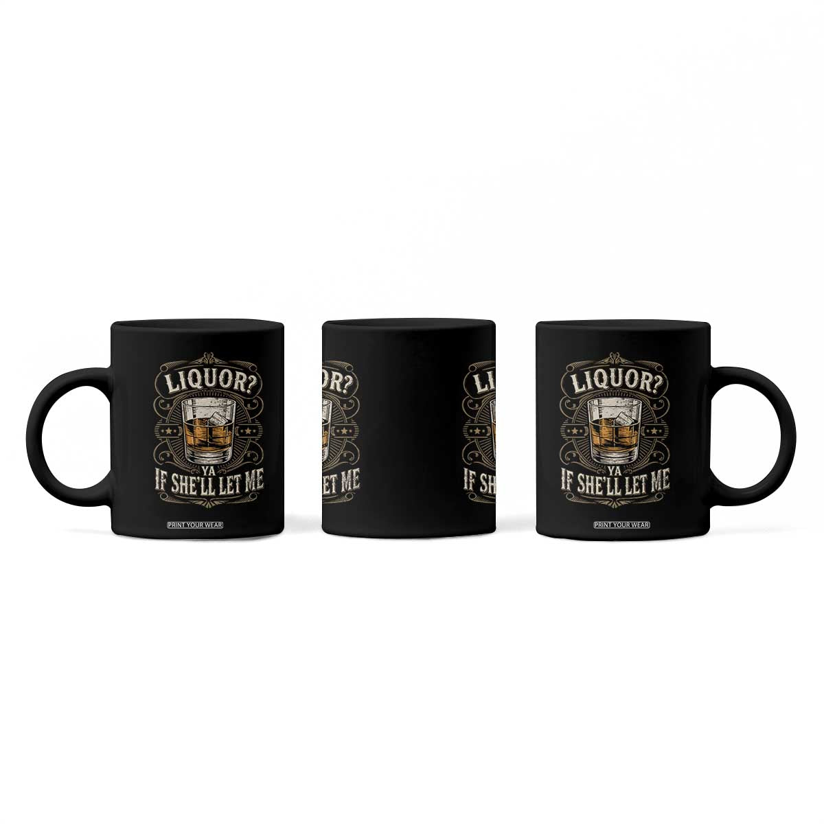 Liquor Ya If She'll Let Me Coffee Mug Funny Unhinged Adult Humor Cockatil Lover TS11 Print Your Wear
