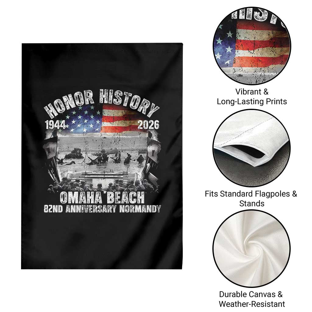 Omaha Beach D Day Garden Flag 82nd Anniversary Honor History Normandy WWII TS11 Print Your Wear