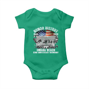 Omaha Beach D Day Baby Onesie 82nd Anniversary Honor History Normandy WWII TS11 Irish Green Print Your Wear