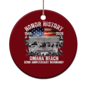Omaha Beach D Day Ceramic Ornament 82nd Anniversary Honor History Normandy WWII TS11 1pc Red Print Your Wear