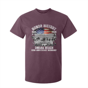 Omaha Beach D Day T Shirt For Kid 82nd Anniversary Honor History Normandy WWII TS11 Maroon Print Your Wear