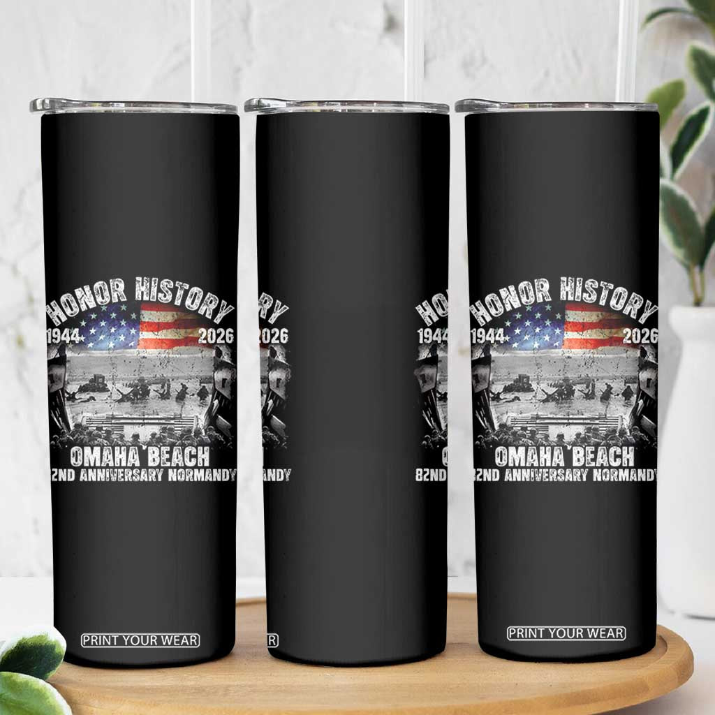 Omaha Beach D Day Skinny Tumbler 82nd Anniversary Honor History Normandy WWII TS11 Print Your Wear