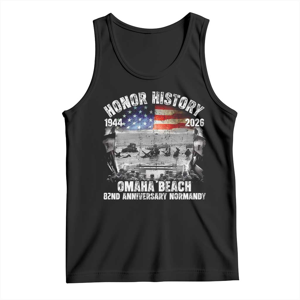 Omaha Beach D Day Tank Top 82nd Anniversary Honor History Normandy WWII TS11 Black Print Your Wear