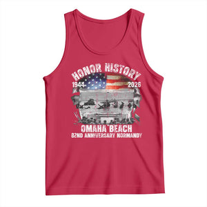 Omaha Beach D Day Tank Top 82nd Anniversary Honor History Normandy WWII TS11 Red Print Your Wear