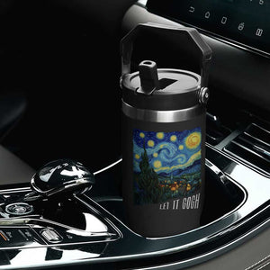 Let It Gogh Funny Vincent Van Gogh Flip Straw Tumbler Starry Night Design Art Lover TS11 Print Your Wear