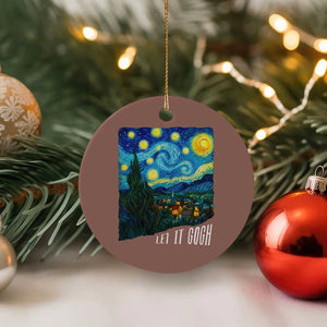 Let It Gogh Funny Vincent Van Gogh Ceramic Ornament Starry Night Design Art Lover TS11 1pc Mocha Print Your Wear