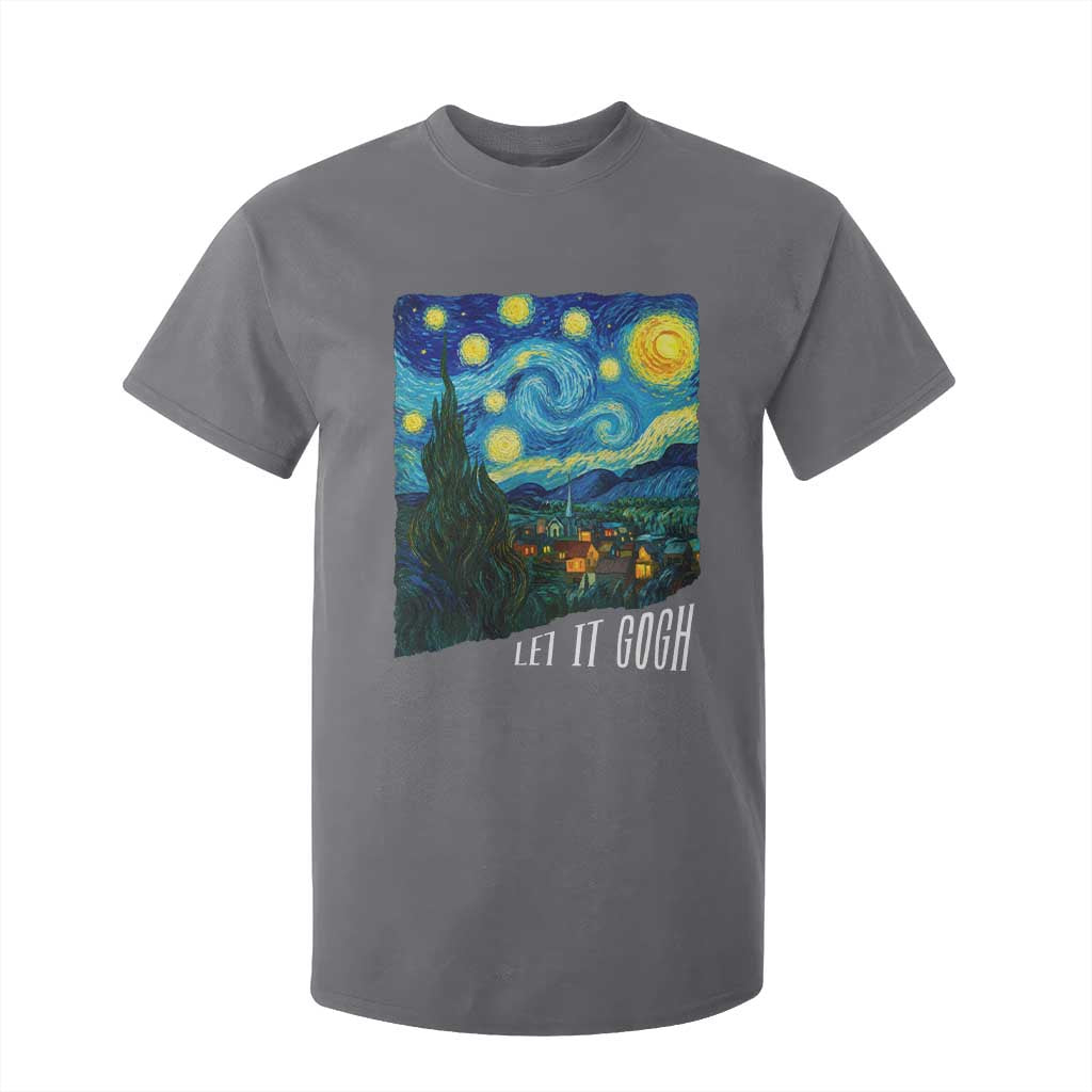 Let It Gogh Funny Vincent Van Gogh T Shirt For Kid Starry Night Design Art Lover TS11 Charcoal Print Your Wear