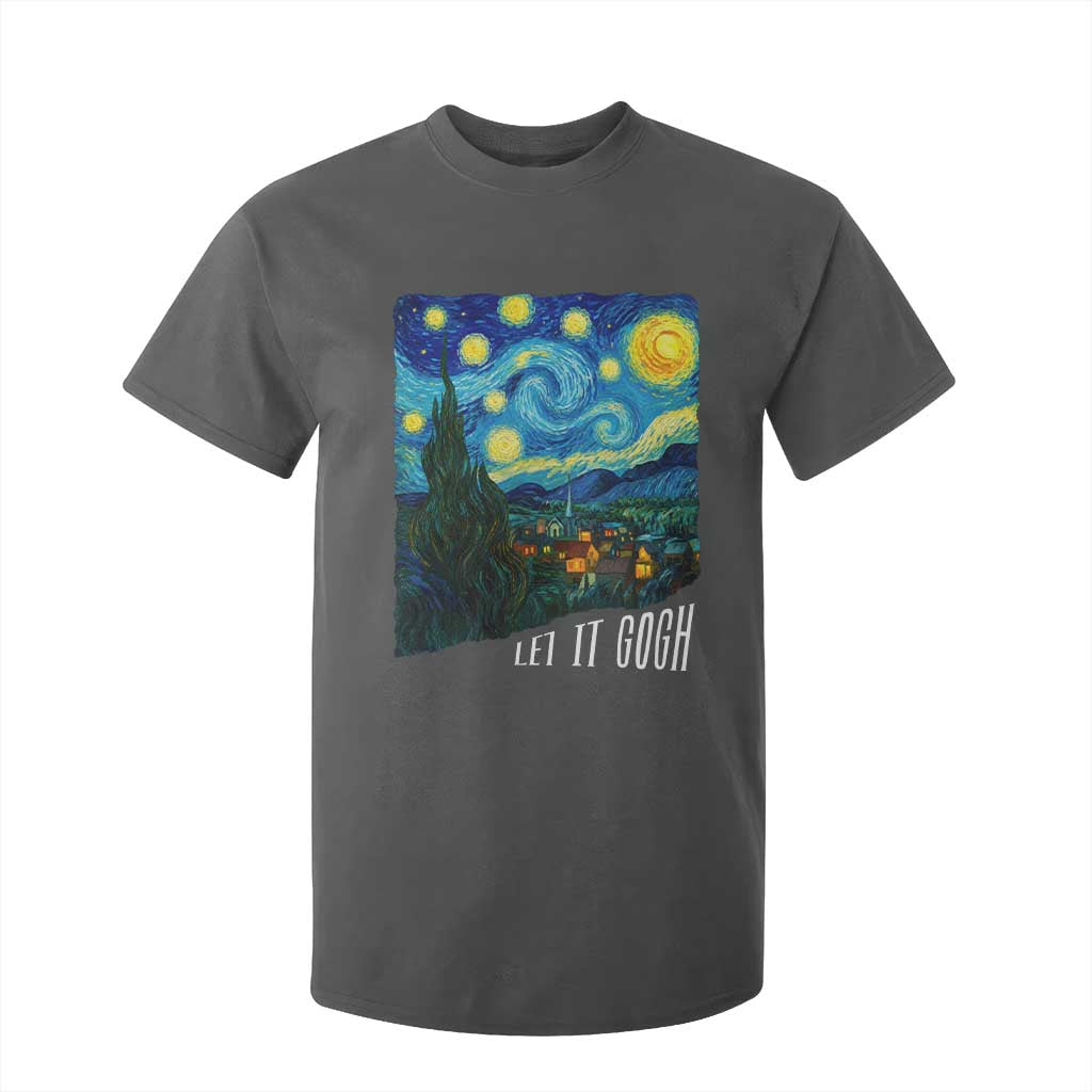 Let It Gogh Funny Vincent Van Gogh T Shirt For Kid Starry Night Design Art Lover TS11 Dark Heather Print Your Wear