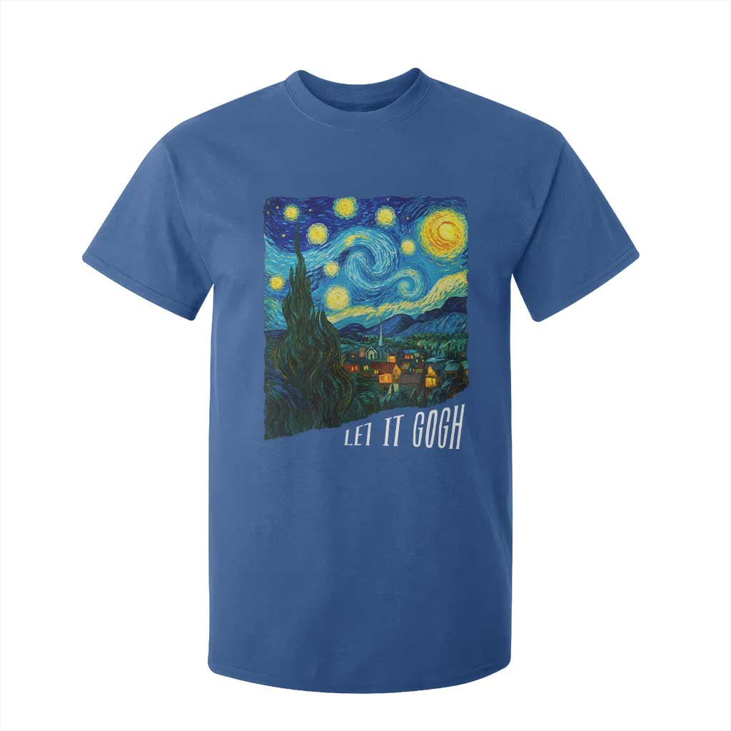 Let It Gogh Funny Vincent Van Gogh T Shirt For Kid Starry Night Design Art Lover TS11 Royal Blue Print Your Wear