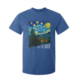 Let It Gogh Funny Vincent Van Gogh T Shirt For Kid Starry Night Design Art Lover TS11 Royal Blue Print Your Wear
