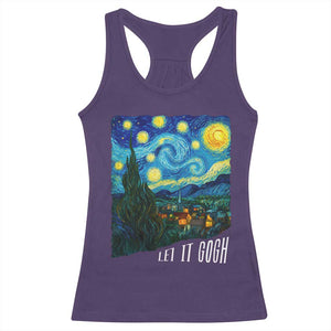 Let It Gogh Funny Vincent Van Gogh Racerback Tank Top Starry Night Design Art Lover TS11 Purple Print Your Wear