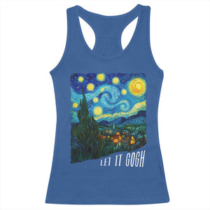 Let It Gogh Funny Vincent Van Gogh Racerback Tank Top Starry Night Design Art Lover TS11 Royal Blue Print Your Wear